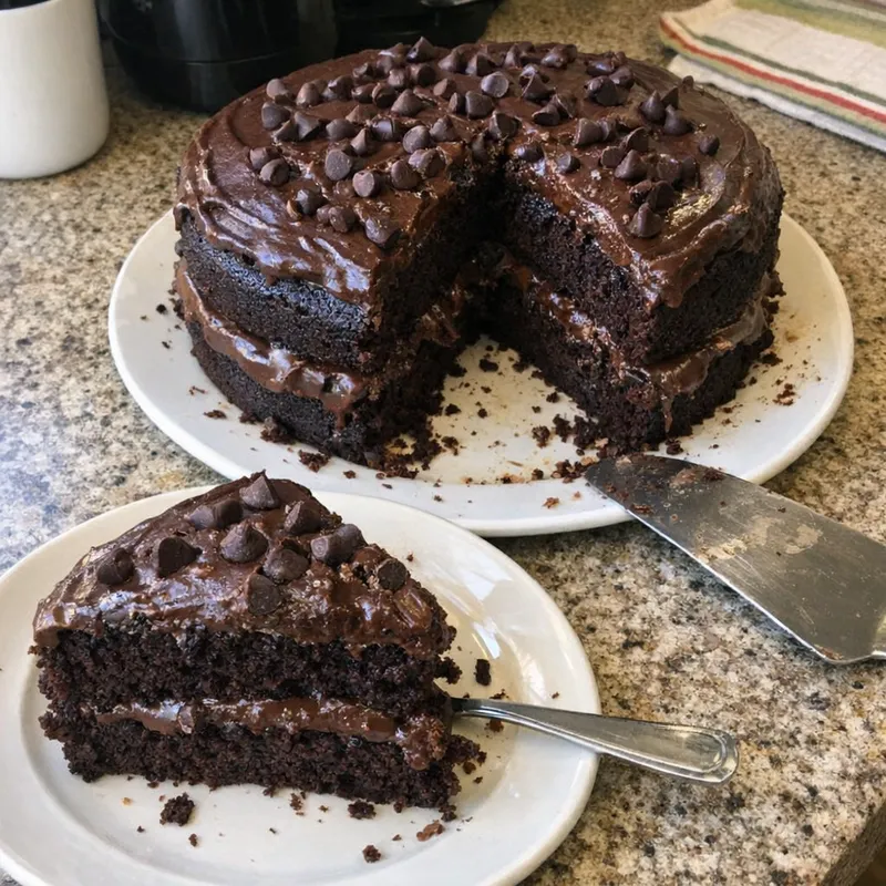 Double Fudge Chocolate Cake