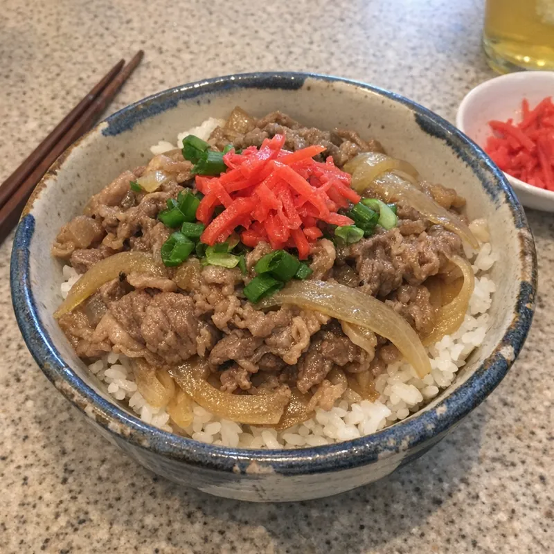 Gyudon (Japanese Beef Rice Bowl)