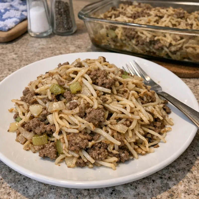 Hamburger Chow Mein