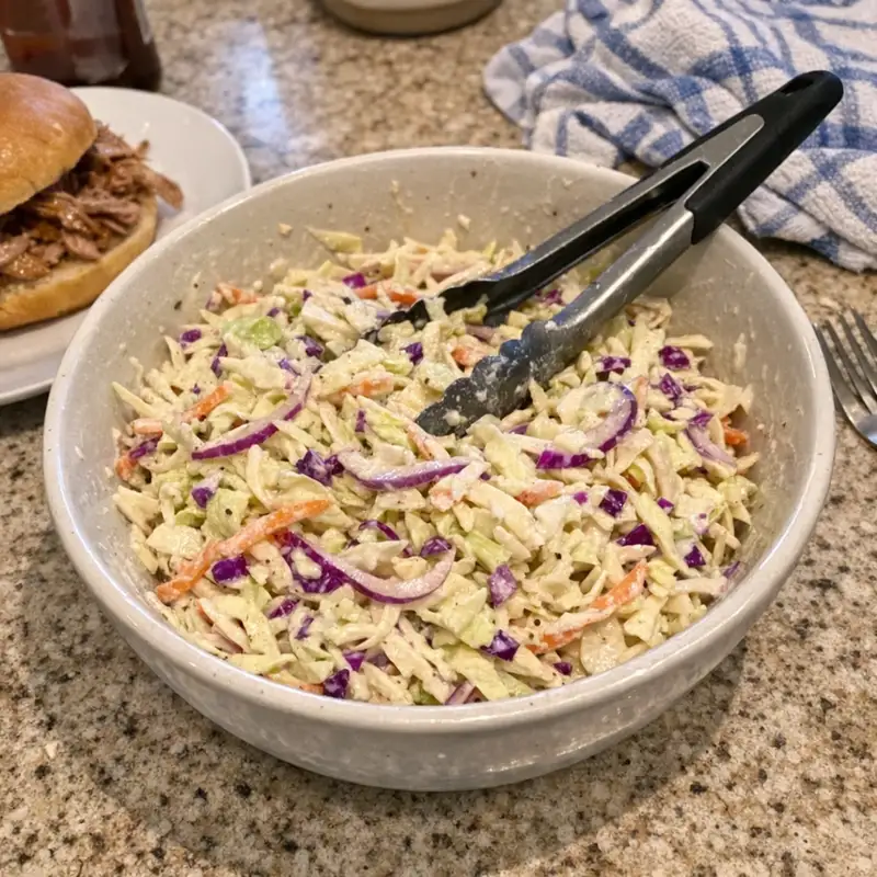 Light, Crunchy Coleslaw For Pulled Pork
