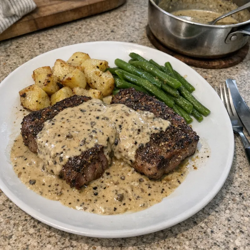 Marco Pierre White's steak au poivre