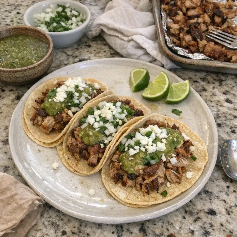 No-Waste Tacos de Carnitas With Salsa Verde