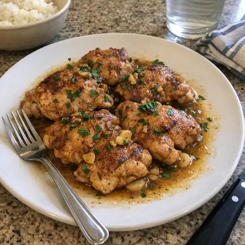 Pan Seared Chicken Thighs