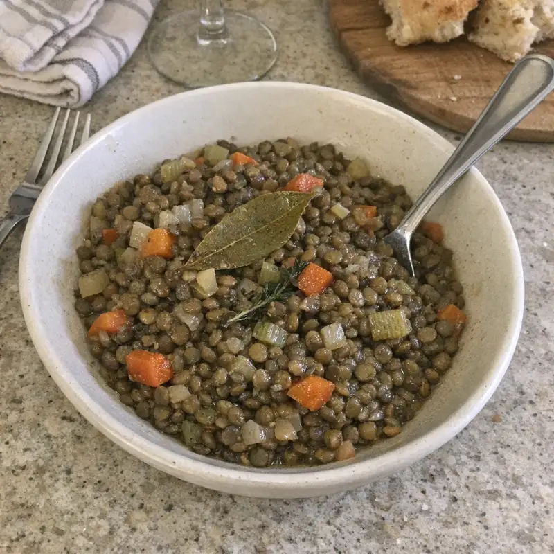 Simple Braised French Lentils