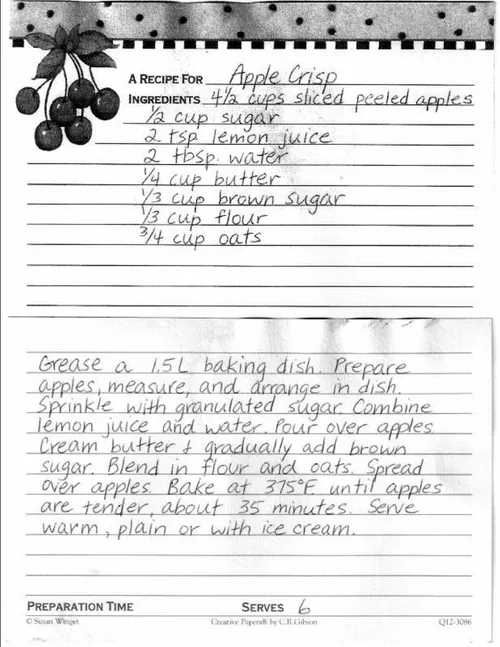 Apple Crisp Recipe