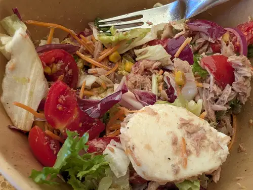 The salad at Bagno Milano in Viareggio